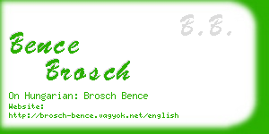 bence brosch business card